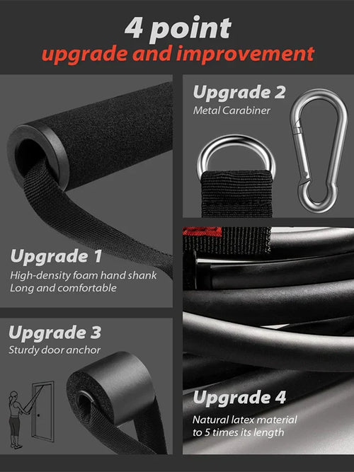 Fortitude 250lbs Resistance Bands Set with Accessories